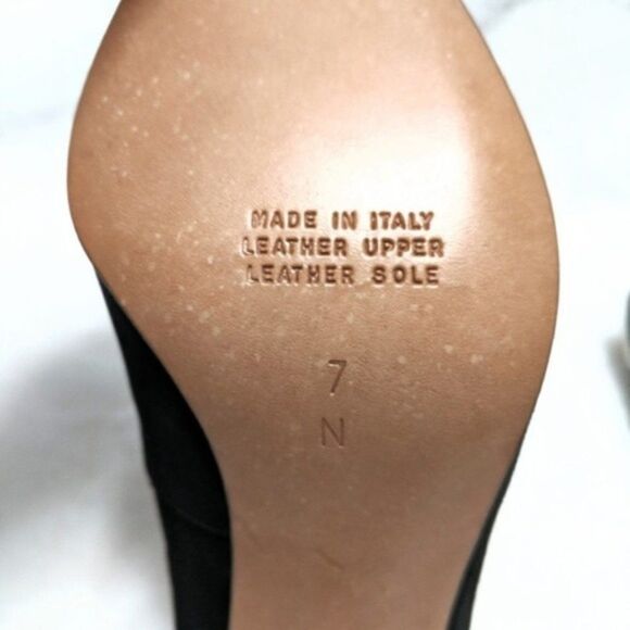 NWOB SAKS Vintage Deadstock Suede Snake Print Pumps 7 - Picture 8 of 9